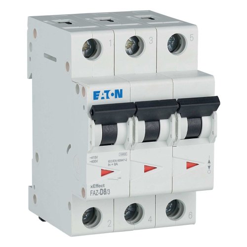 Eaton Installatie-automaat (MCB) FAZ, 3P, 8A, D-curve, 15kA - Eaton 278891 r - 20068006