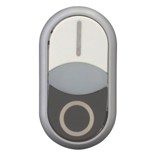EATON knop verlicht zwart/wit opdruk 0/1 M22-DDLF-WS-X1/X0 - Eaton 284816 c - 11008413