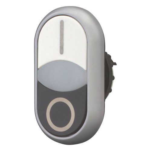 EATON knop verlicht zwart/wit opdruk 0/1 M22-DDLF-WS-X1/X0 - Eaton 284816 l - 11008413