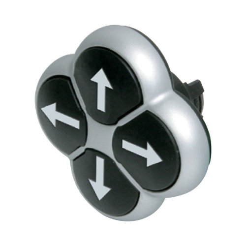 Eaton Drukknop 4-voudig, zwart pijlen, vergrendeld, titaan - Eaton 286336 l - 20068556