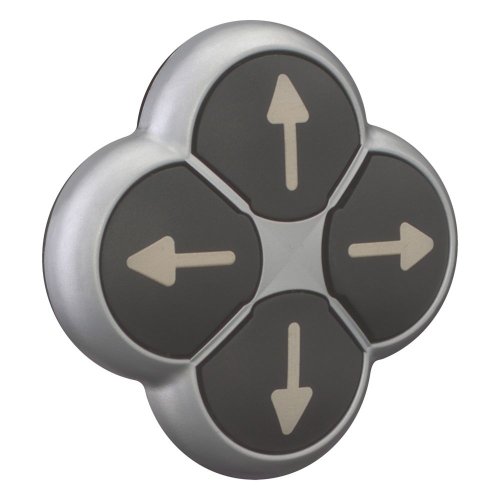 EATON drukknop 4v zwart pijlen terugverend m22-d4-s-x7 - Eaton 286336 r - 11007671