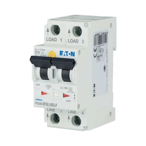 Eaton Dig. aardlekaut. (RCBO) FRBdM, 2P, 16A, B-kar., 30mA, 10kA, F-type - Eaton 300578 l - 20068769