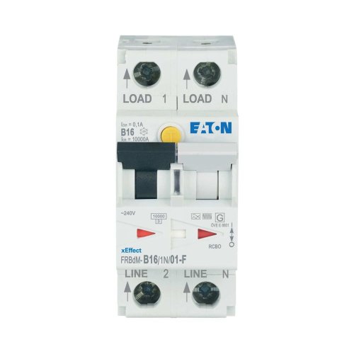 Eaton Dig. aardlekaut. (RCBO) FRBdM, 1P+N, 16A, B-kar., 100mA, 10kA, F-type - Eaton 300586 c - 20068776