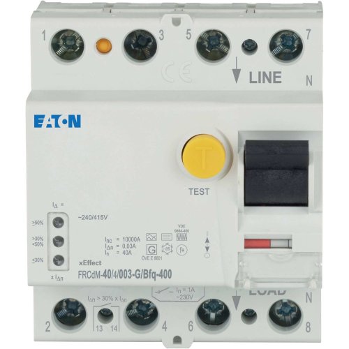Eaton Aardlekschakelaar digitaal (RCCB) FRCdM, 40A, 4P, 30mA, 10kA, 400V, G/ - Eaton 306418 c - 20068830