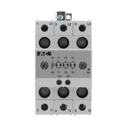 Eaton Solid state relais, 3 fase, stuurspanning 24-190VDC, 20-275VAC, heatsi - Eaton 360047 c - 20068843