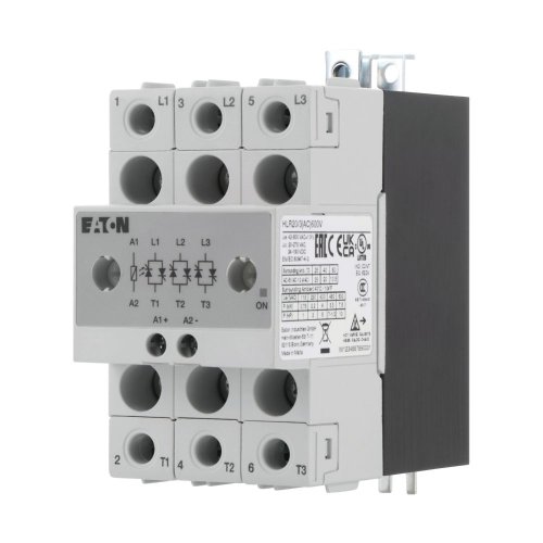 Eaton Solid state relais, 3 fase, stuurspanning 24-190VDC, 20-275VAC, heatsi - Eaton 360047 l - 20068843
