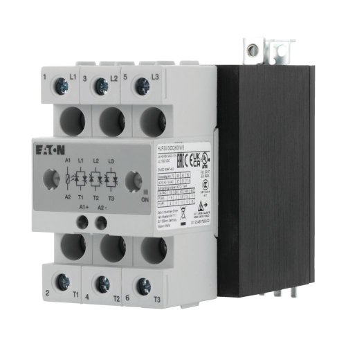 Eaton Solid state relais, 3 fase, stuurspanning 4-32VDC, heatsink, out 600VA - Eaton 360048 l - 20068844