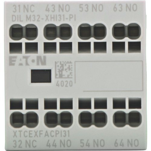 Eaton Hulpcontactblok, 3m, 1v, frontmontage, DILM7 - DILM38, Push-in - Eaton dilm32 xhi31 pi c - 20064043
