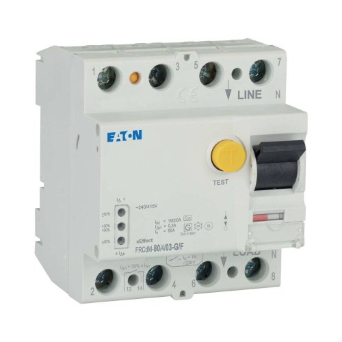 Eaton Aardlekschakelaar digitaal (RCCB) FRCDM, 80A, 4P, 300mA, F-type - Eaton ep 501279 r - 20069252