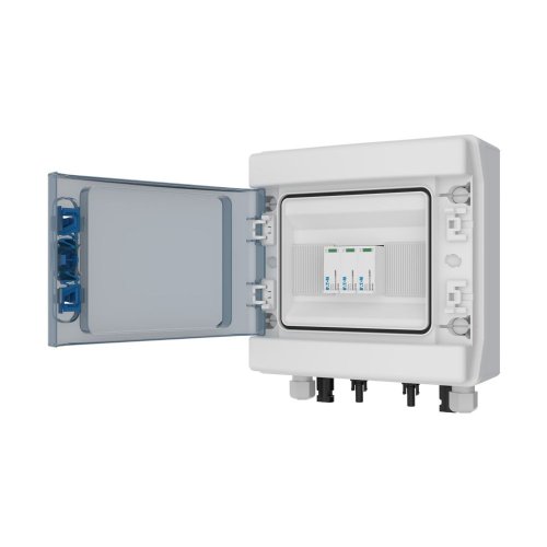 Eaton Photovoltaic DC string kast, 1x IN + 1x OUT, SPD Type12, MC4 bevestigi - Eaton ep 501988 ldo - 20069290