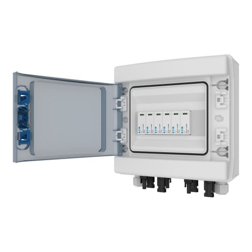 Eaton Photovoltaic DC string kast, 2x IN + 2x OUT, SPD Type2, MC4 bevestigin - Eaton ep 501989 ldo - 20069291