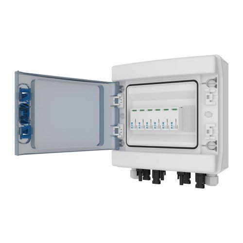 Eaton Photovoltaic DC string kast, 2x IN + 2x OUT, SPD Type12, MC4 bevestigi - Eaton ep 501990 ldo - 20069292