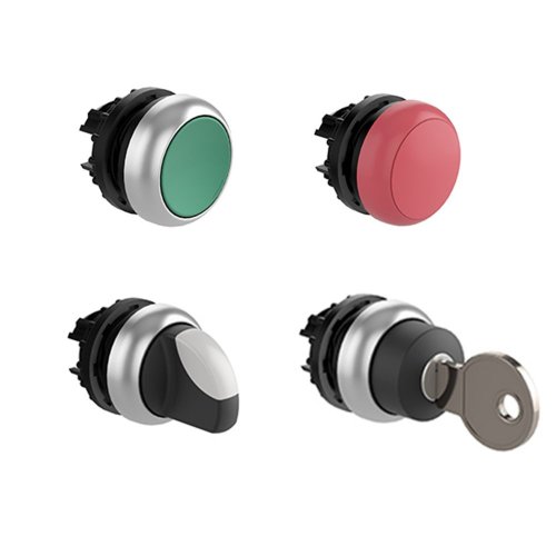 Eaton Keuzeschakelaar, draaigreep, 3 standen, zwart, vast, grootverpakking - Eaton es pmcc icp standardm22pushbuttons fm - 20064225