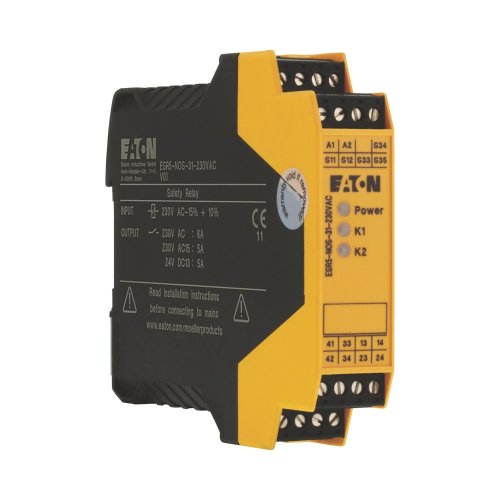 Eaton Veiligheidsrelais (230Vac50/60Hz), 3 vrijgave paden , 1 meldc. - Eaton esr5 nos 31 230vac r - 20060523