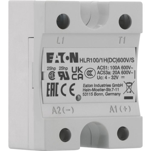 Eaton Solid state relais, 1 fase, stuurspanning 4-32VDC, no heatsink, out 60 - Eaton hlr100 1hdc600v s r - 20068851
