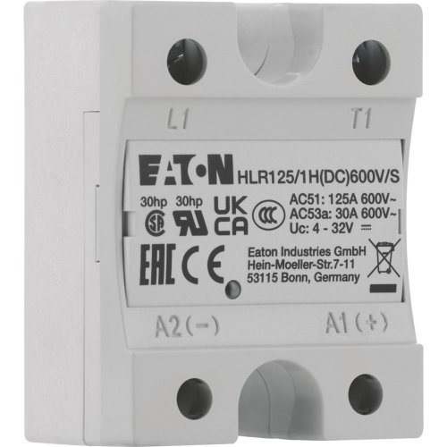 Eaton Solid state relais, 1 fase, stuurspanning 4-32VDC, no heatsink, out 60 - Eaton hlr125 1hdc600v s r - 20068852