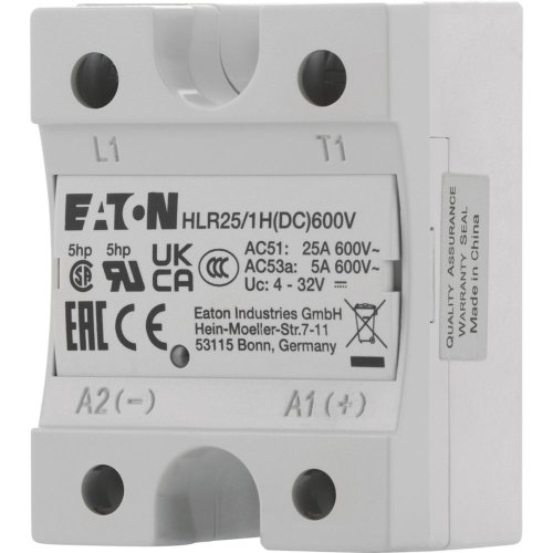 Eaton Solid state relais, 1 fase, stuurspanning 4-32VDC, no heatsink, out 60 - Eaton hlr25 1hdc600v l - 20068847