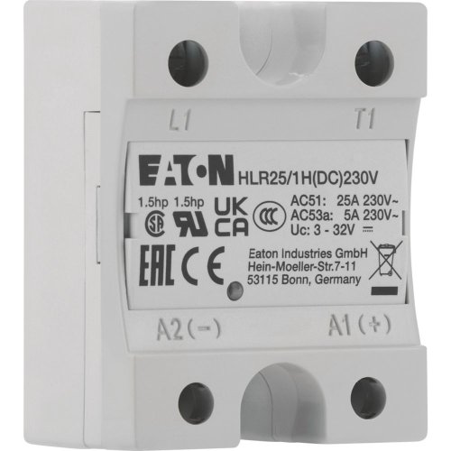 Eaton Solid state relais, 1 fase, stuurspanning 4-32VDC, no heatsink, out 60 - Eaton hlr25 1hdc600v r - 20068847