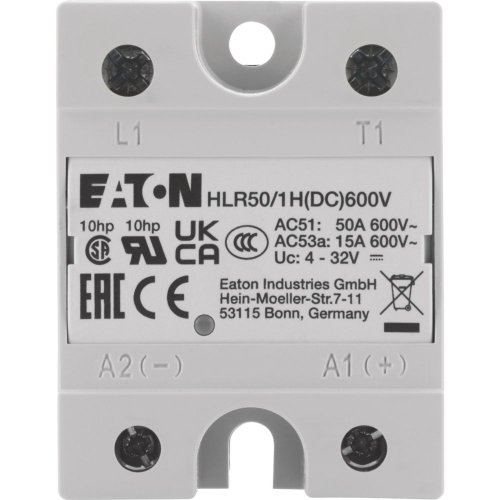 Eaton Solid state relais, 1 fase, stuurspanning 4-32VDC, no heatsink, out 60 - Eaton hlr50 1hdc600v c - 20068849