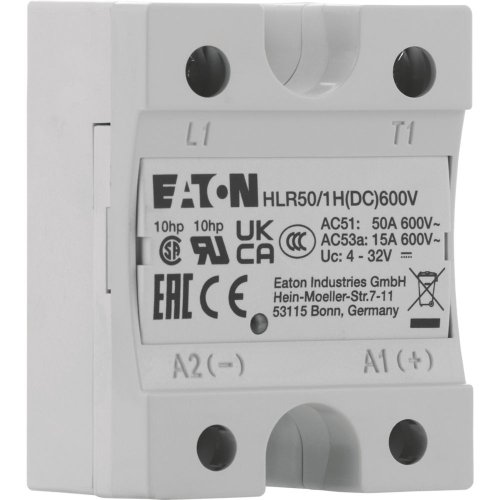 Eaton Solid state relais, 1 fase, stuurspanning 4-32VDC, no heatsink, out 60 - Eaton hlr50 1hdc600v r - 20068849