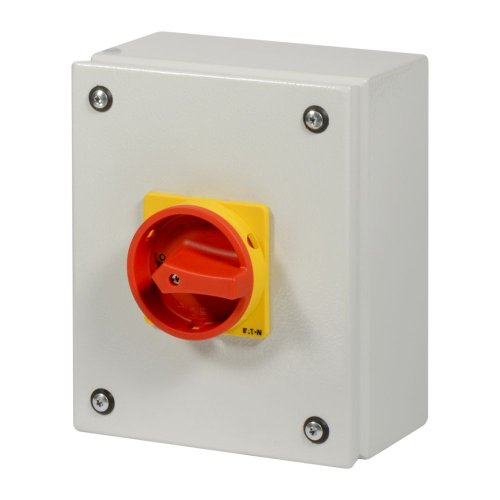 Eaton Stalen behuizing met lastscheider 80A 4P draaigreep rood/geel vergrend - Eaton se2 se3 enclosure svb l - 20069137