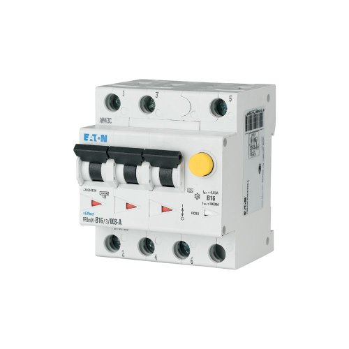 Eaton Aardlekautomaat (RCBO) FRBmM, 3P, 6A, C-kar., 100mA, 10kA, A-type - Eaton sg02013 l - 20060977