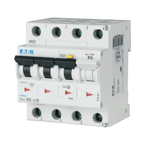 Eaton Aardlekautomaat (RCBO) FRBM6, C-kar., 10A, 30mA, 3P+N, 6kA - Eaton sg02213 l - 20061125