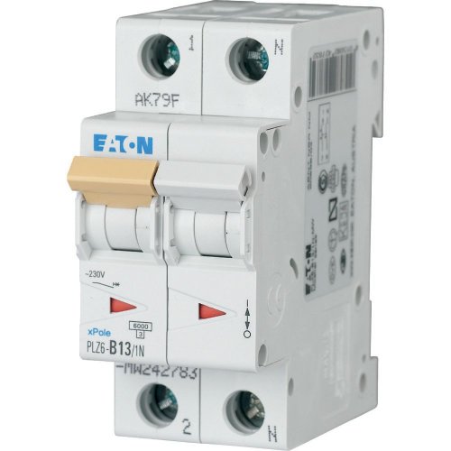 Eaton Installatie-automaat (MCB) PLZ6, 13A, 1P+N, B-kar., 6ka - Eaton sg56511 l - 20066670
