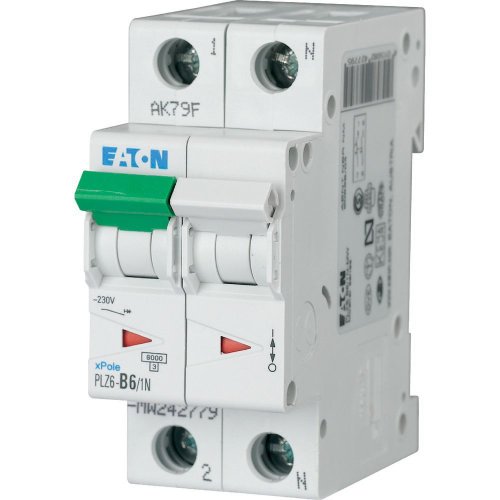 Eaton Installatie-automaat (MCB) PLZ6, 6A, 1P+N, B-kar., 6ka - Eaton sg56811 l - 20066668