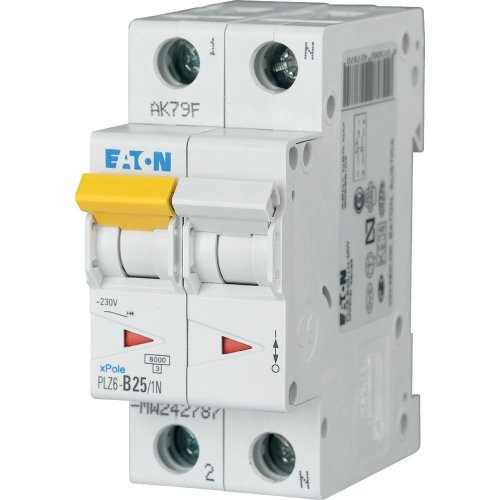 Eaton Installatie-automaat (MCB) PLZ6, 25A, 1P+N, C-kar., 6ka - Eaton sg57111 l - 20066683