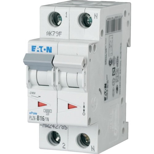 Eaton Installatie-automaat (MCB) PLZ6, 16A, 1P+N, C-kar., 6ka - Eaton sg57311 l - 20066681