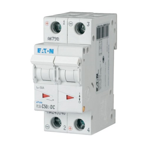 Eaton Installatie-automaat (MCB) PLS6, 50A, 2P, C-kar., DC, 6ka - Eaton sg57611 l - 20066785