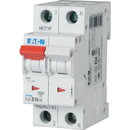 Eaton Installatie-automaat (MCB) PLZ6, 10A, 1P+N, C-kar., 6ka - Eaton sg58011 l - 20066679