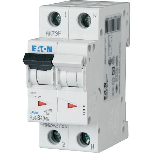 Eaton Installatie-automaat (MCB) PLZ6, 40 A, 1P+N, B-kar., 6ka - Eaton sg58211 l - 20066675
