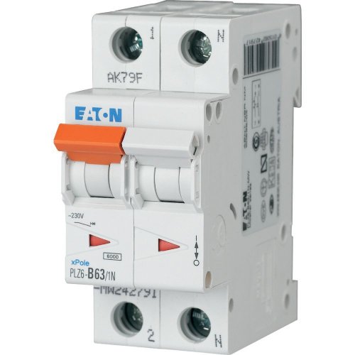 Eaton Installatie-automaat (MCB) PLZ6, 63A, 1P+N, B-kar., 6ka - Eaton sg58411 l - 20066677