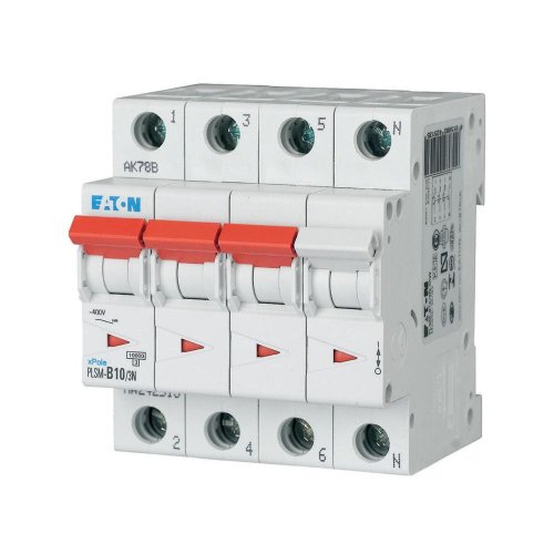 Eaton Installatie-automaat (MCB) PLSM, 10A, 3P+N, D-kar., 10ka - Eaton sg66411 l - 20066613