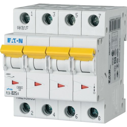 Eaton Installatie-automaat (MCB) PLS6, 25A, 4 P, C-kar., 6ka - Eaton sg70011 l - 20066763