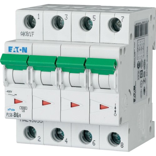 Eaton Installatie-automaat (MCB) PLS6, 6A, 4P, C-kar., 6ka - Eaton sg71311 l - 20066758