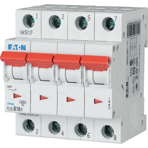 Eaton Installatie-automaat (MCB) PLS6, 10A, 4P, B-kar., 6ka - Eaton sg71511 l - 20066749