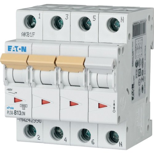 Eaton Installatie-automaat (MCB) PLS6, 13A, 3P+N, B-kar., 6ka - Eaton sg72511 l - 20066730