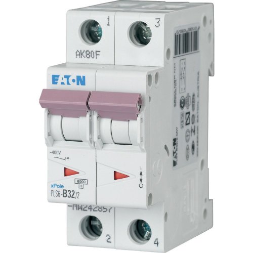 Eaton Installatie-automaat (MCB) PLS6, 32A, 2 P, B-kar., 6ka - Eaton sg77911 l - 20066694