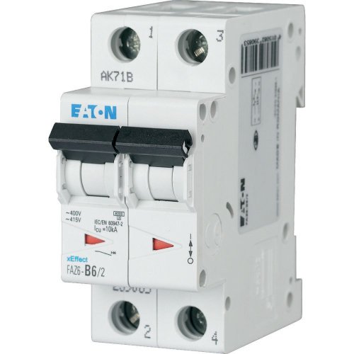 Eaton Installatie-automaat (MCB) FAZ6, 2P, 4A, C-curve, 6/10kA - Eaton wa sg00614 l - 20066165
