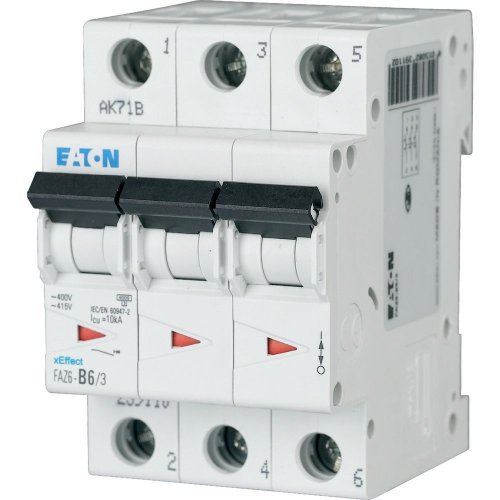 Eaton Installatie-automaat (MCB) FAZ6, 3P, 8A, B-curve, 6/10kA - Eaton wa sg00714 l - 20061658