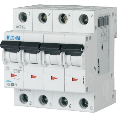 Eaton Installatie-automaat (MCB) FAZ6, 4P, 8A, B-curve, 6/10kA - Eaton wa sg00914 l - 20061642