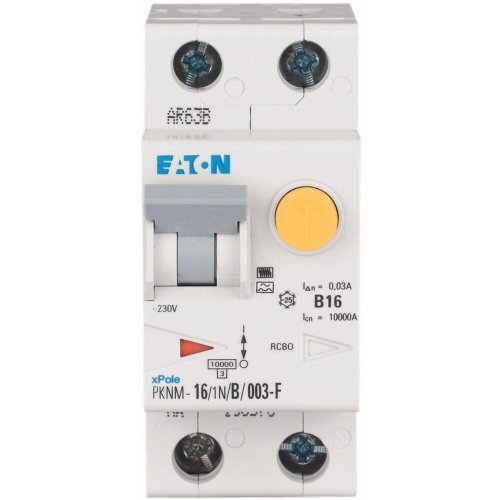 Eaton Aardlekautomaat (RCBO) PKNM, B-kar., 2P incl. N, 16 A, 100 mA, 10kA, F - Eaton wa sg02718 c - 20063546