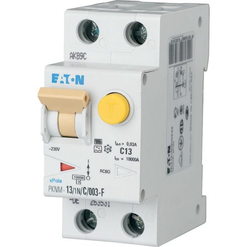 Eaton Aardlekautomaat (RCBO) PKNM, B-kar., 2P incl. N, 13 A, 100 mA, 10kA, F - Eaton wa sg03918 l - 20063545