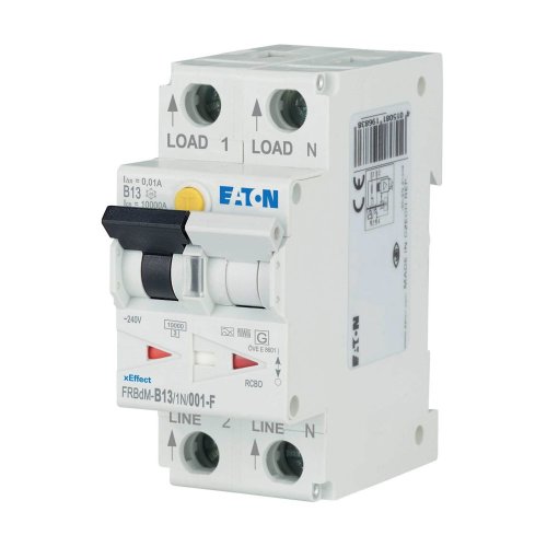Eaton Dig. aardlekaut. (RCBO) FRBdM, 1P+N, 13A, B-kar., 10mA, 10kA, F-type - Eaton wa sg03921 l - 20068759
