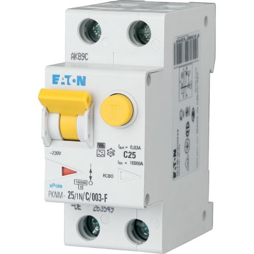 Eaton Aardlekautomaat (RCBO) PKNM, B-kar., 2P incl. N, 25 A, 100 mA, 10kA, F - Eaton wa sg04218 l - 20063554