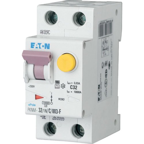 Eaton Aardlekautomaat (RCBO) PKNM, C-kar., 2P incl. N, 32 A, 100 mA, 10kA, F - Eaton wa sg04318 l - 20063558