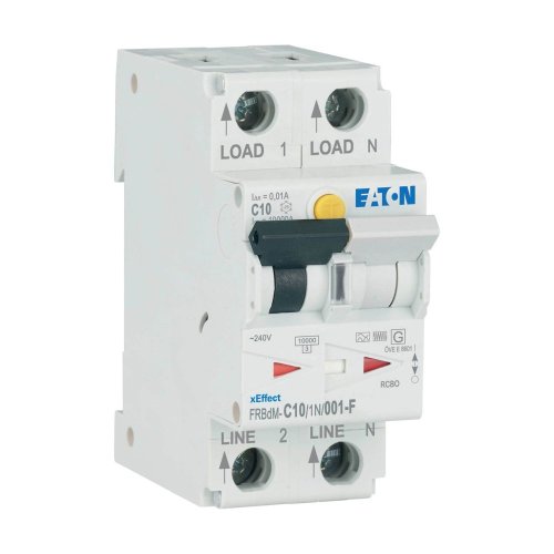 Eaton Dig. aardlekaut. (RCBO) FRBdM, 1P+N, 10A, C-kar., 10mA, 10kA, F-type - Eaton wa sg06521 r - 20068744